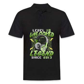 10th Birthday 10 Years Gamer Level 10 Complete - Men's Polo Shirt - black - Front - Kai (181cm)