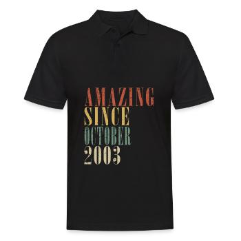 Octobre 2003 Anniversaire Octobre 2003 Octobre - Polo Homme - noir - Devant - Kai (181cm)