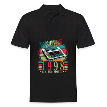 25ème Anniversaire Millésime 1998 Millésime 1998 - Polo Homme - noir - Devant - Kai (181cm)
