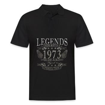 1973 Jahrgang Geburtstag Geburtsjahr 1973 Geschenk - Männer Poloshirt - Schwarz - Vorne - Kai (181cm)