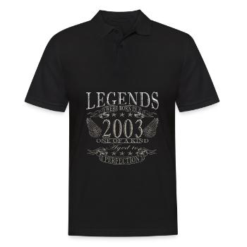 2003 Vintage Birthday Year of Birth 2003 Gift - Men's Polo Shirt - black - Front - Kai (181cm)