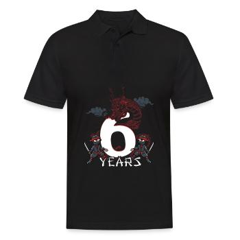 Ninja 6 Sixième anniversaire 6 ans - Polo Homme - noir - Devant - Kai (181cm)