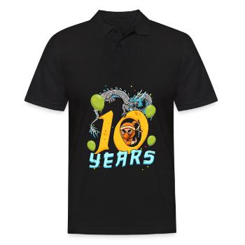10. Geburtstag Junge Ninja 10 Jahre Ninja Kostüm - Männer Poloshirt - Schwarz - Vorne - Kai (181cm)