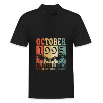 25ème Anniversaire Millésime Octobre 1998 Original 1998 - Polo Homme - noir - Devant - Kai (181cm)