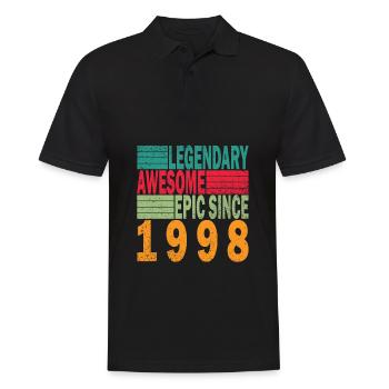 25ème Anniversaire Millésime 1998 Millésime 1998 - Polo Homme - noir - Devant - Kai (181cm)