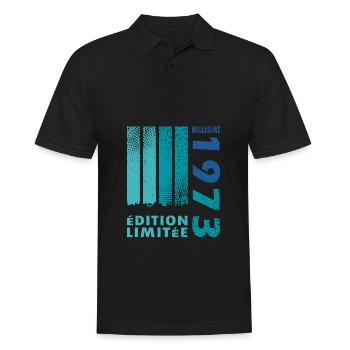 1973 Jahrgang Geburtstag Geburtsjahr 1973 Geschenk - Männer Poloshirt - Schwarz - Vorne - Kai (181cm)