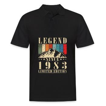 40. Geburtstag Jahrgang 1983 Vintage 1983 - Männer Poloshirt - Schwarz - Vorne - Kai (181cm)