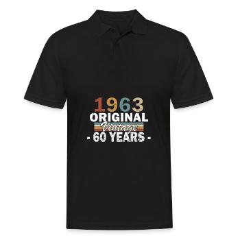 Original vintage founded in 1963 - Men's Polo Shirt - black - Front - Kai (181cm)