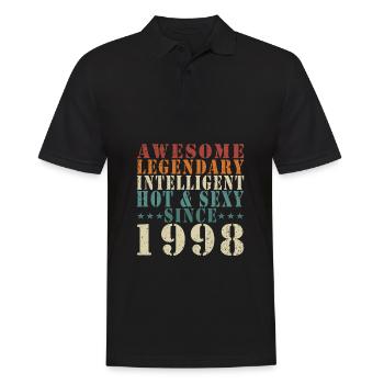 25e anniversaire Millésime 1998 Millésime 1998 - Polo Homme - noir - Devant - Kai (181cm)