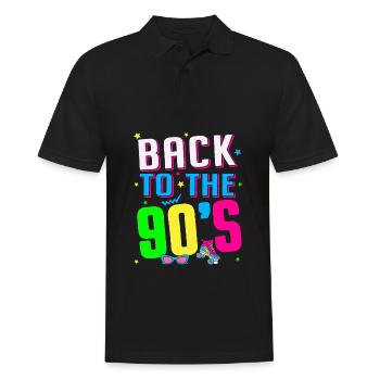 Retour aux années 90 - 90 1990 - Polo Homme - noir - Devant - Kai (181cm)