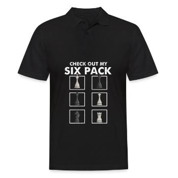 Schach Schachspieler - Männer Poloshirt - Schwarz - Vorne - Kai (181cm)