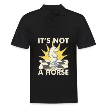 Chess Chess Player Chess Saying Chessboard - Men's Polo Shirt - black - Front - Kai (181cm)