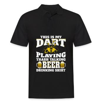 Dart | Darts Saying Darts Dart Player Gift - Men's Polo Shirt - black - Front - Kai (181cm)