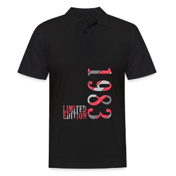 40. Geburtstag Jahrgang 1983 Vintage 1983 - Männer Poloshirt - Schwarz - Vorne - Kai (181cm)