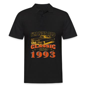 Oldtimer 1993 30. Geburtstag Geschenk Herren - Männer Poloshirt - Schwarz - Vorne - Kai (181cm)