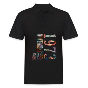 Novembre 1973 Vintage anniversaire Vintage cadeau - Polo Homme - noir - Devant - Kai (181cm)