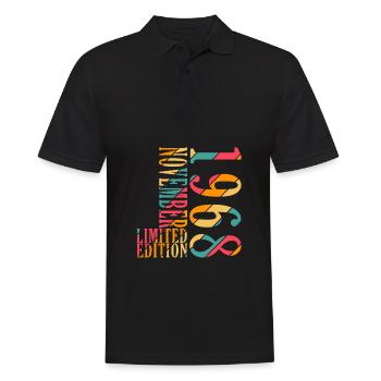 november 1968 Jahrestag november 1968 november - Männer Poloshirt - Schwarz - Vorne - Kai (181cm)