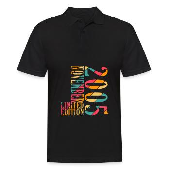 november 2005 anniversary november 2005 november - Men's Polo Shirt - black - Front - Kai (181cm)