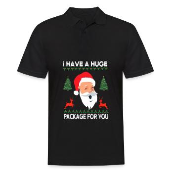 Joyeux Père Noël Ho Ho Ho - Polo Homme - noir - Devant - Kai (181cm)