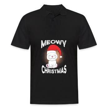Katzenbesitzer Ugly Christmas Katze - Männer Poloshirt - Schwarz - Vorne - Kai (181cm)