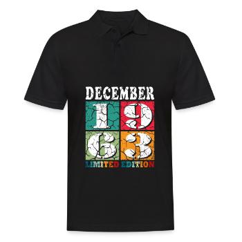 Décembre 1963 Anniversaire Décembre 1963 Décembre - Polo Homme - noir - Devant - Kai (181cm)