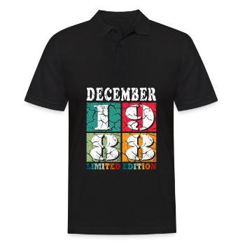 Décembre 1988 Anniversaire Décembre 1988 Décembre - Polo Homme - noir - Devant - Kai (181cm)