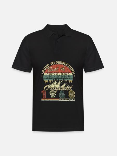 55e anniversaire Vintage décembre 1968 Original 196 - Polo Homme - noir