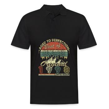 25. Geburtstag Jahrgang Dezember 1998 Original 199 - Männer Poloshirt - Schwarz - Vorne - Kai (181cm)