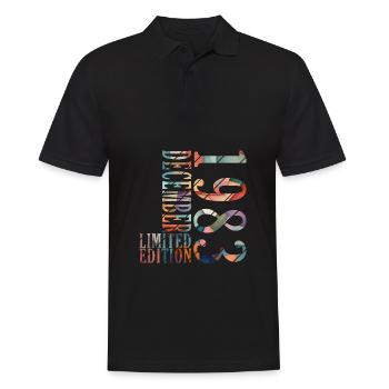 40. Geburtstag Jahrgang Dezember 1983 Original 198 - Männer Poloshirt - Schwarz - Vorne - Kai (181cm)