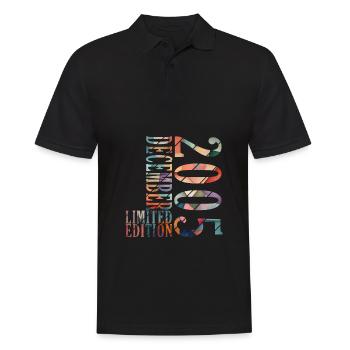18. Geburtstag Jahrgang Dezember 2005 Original 200 - Männer Poloshirt - Schwarz - Vorne - Kai (181cm)