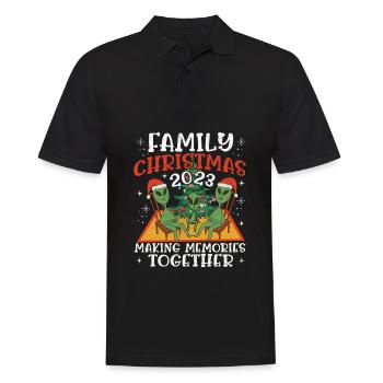 Family Christmas 2023 - Männer Poloshirt - Schwarz - Vorne - Kai (181cm)