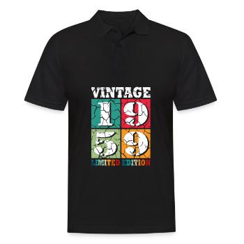 65th birthday Born in 1959 65 years old - Men's Polo Shirt - black - Front - Kai (181cm)