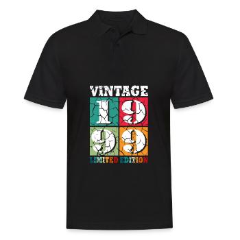 35. Geburtstag Jahrgang 1999 35 Jahre - Männer Poloshirt - Schwarz - Vorne - Kai (181cm)