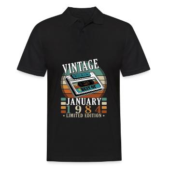 January 1984 | January 1984 Jubilee 1984 - Men's Polo Shirt - black - Front - Kai (181cm)