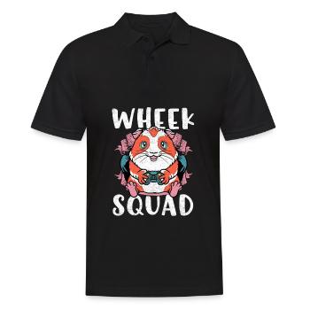 Cochon d’Inde Squad Drôle Wheek Pet - Polo Homme - noir - Devant - Kai (181cm)