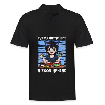 Anime dictons Anime nourriture cadeau - Polo Homme - noir - Devant - Kai (181cm)