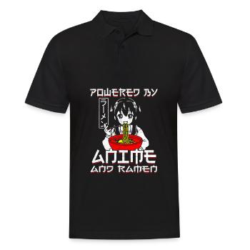 Anime & Ramen Ramen Anime Merchandise Geschenk - Männer Poloshirt - Schwarz - Vorne - Kai (181cm)