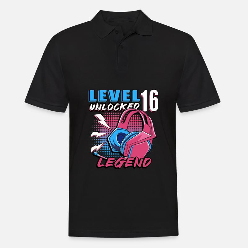 Niveau 16 débloqué - Polo Homme - noir