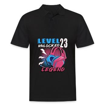 Niveau 23 débloqué - Polo Homme - noir - Devant - Kai (181cm)