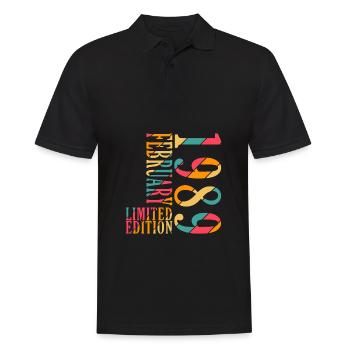 February 1989 | February 1989 Anniversary 1989 - Men's Polo Shirt - black - Front - Kai (181cm)