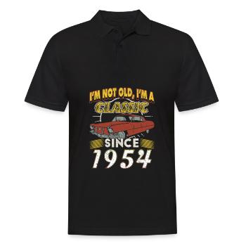 Cadeau d’anniversaire Vintage Vintage 1954 - Polo Homme - noir - Devant - Kai (181cm)