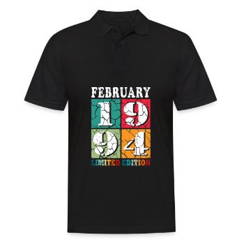 30.Geburtstag Awesome since Februar Jahrgang 1994 - Männer Poloshirt - Schwarz - Vorne - Kai (181cm)