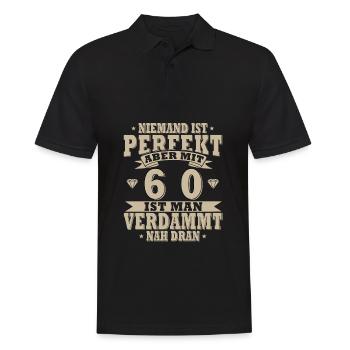60. Geburtstag 60 Jahre 1964 Jahrgang Geschenk - Männer Poloshirt - Schwarz - Vorne - Kai (181cm)