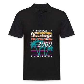 Millésime 2000 - Millésime 2000 - 24 ans rétro - - Polo Homme - noir - Devant - Kai (181cm)