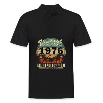 1976 Vintage Vintage cadeau d’anniversaire - Polo Homme - noir - Devant - Kai (181cm)