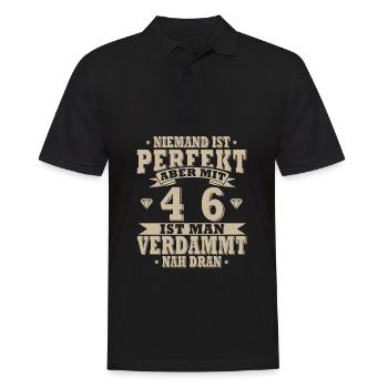 46. Geburtstag 46 Jahre 1978 Jahrgang Geschenk - Männer Poloshirt - Schwarz - Vorne - Kai (181cm)