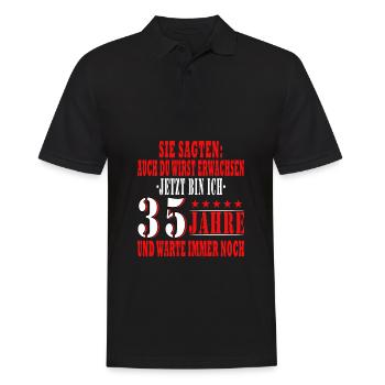 35 Geburtstag 35 Jahre Mann 35 jahre legende 35 - Männer Poloshirt - Schwarz - Vorne - Kai (181cm)