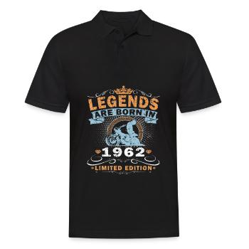 Vintage Motorcycle 1962 Retro Birthday Gift 62 - Men's Polo Shirt - black - Front - Kai (181cm)