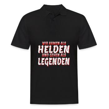 Abitur 2024 Abi Motto Sprüche Abschlussklasse AK24 - Männer Poloshirt - Schwarz - Vorne - Kai (181cm)