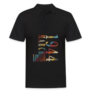 Mars 1944 Cadeau d’anniversaire Mars 1944 - Polo Homme - noir - Devant - Kai (181cm)
